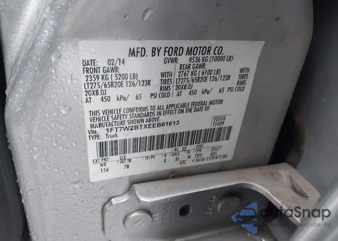 2014 Ford F-250 Lariat из США, поврежденный, VIN 1FT7W2BTXEEB61613